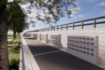 Graphic render of proposed ash interment walls