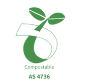 Seedling logo on compostable bags