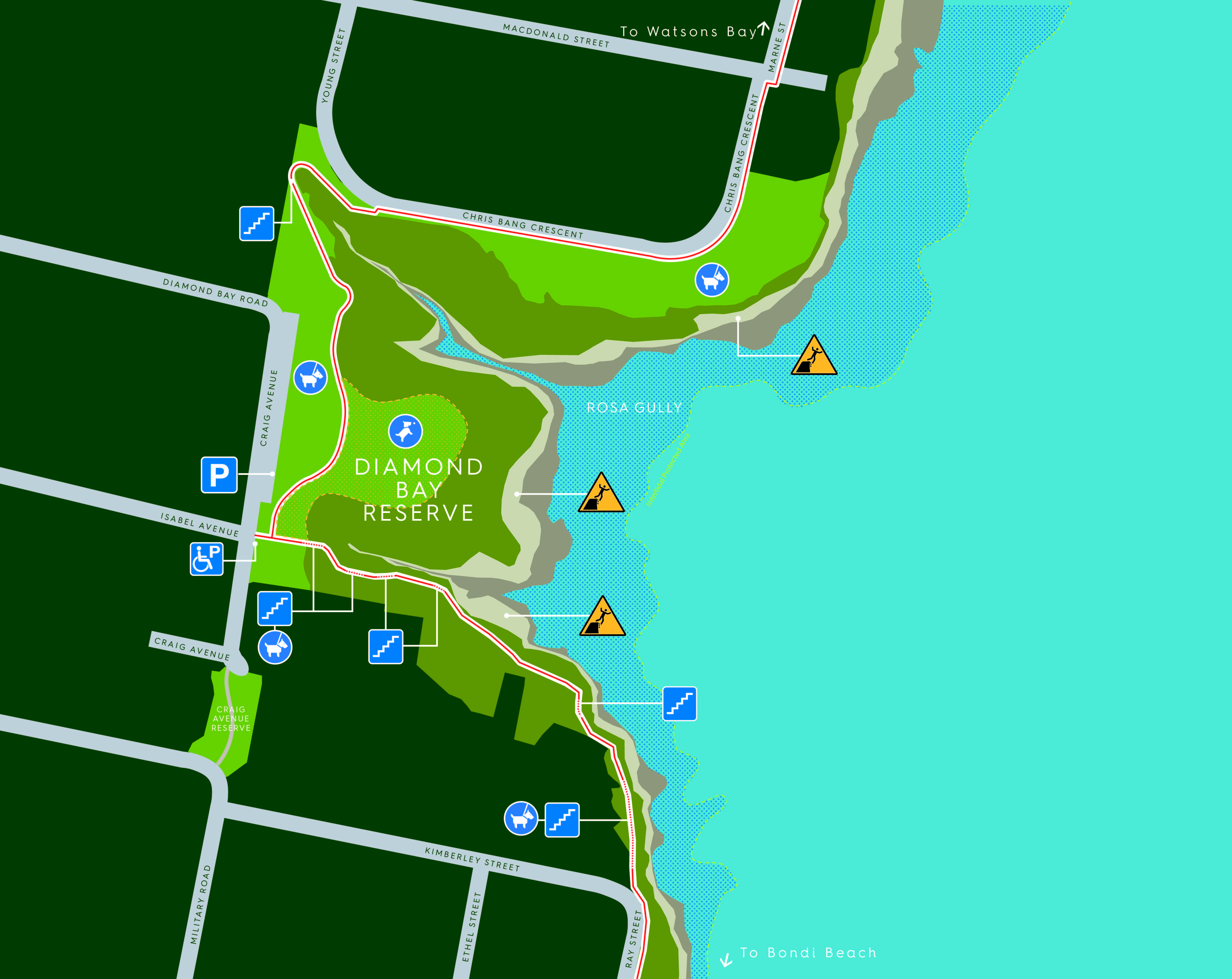 Diamond Bay map