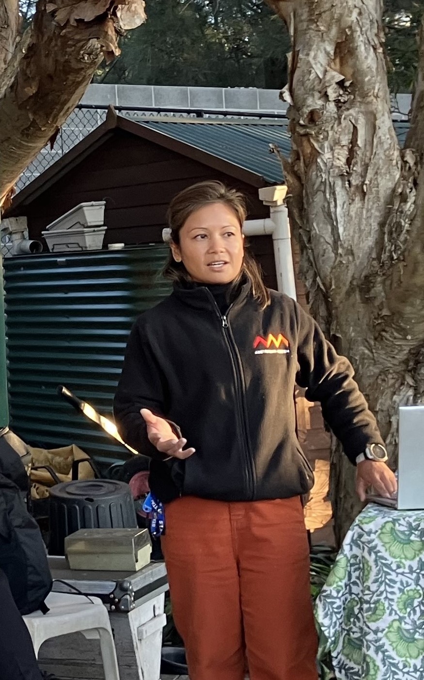 Nadiah Roslan from the FrogID project giving a presentation