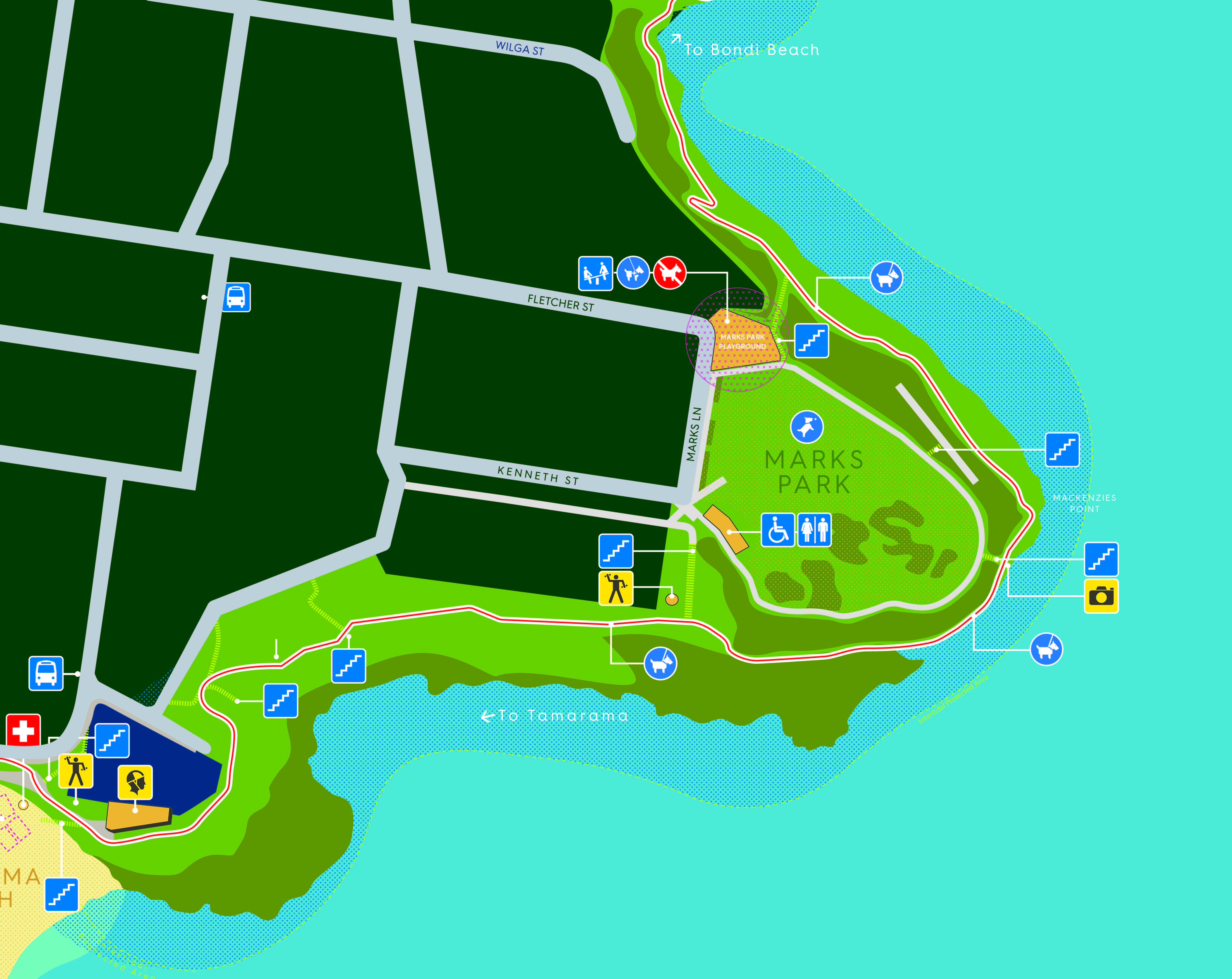 Marks Park map