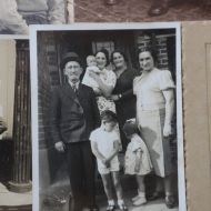 My_paternal_grandfather,_Mosche_visiting_England_from_Poland,_my_mother_holding_my_sister_Joy_.....JPG