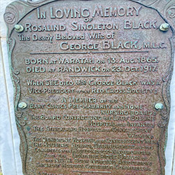 Rosalind Singleton Black (plaque)