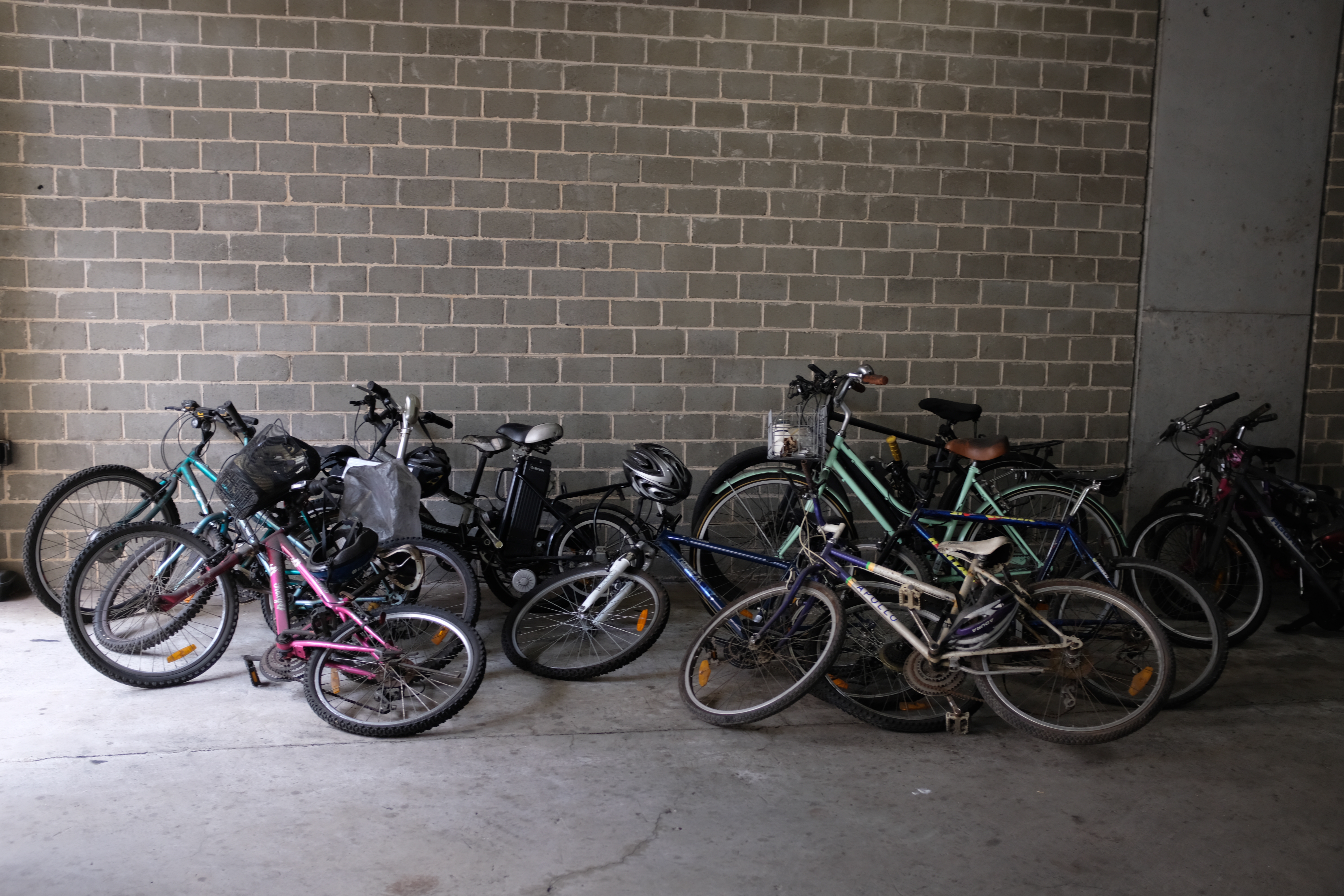 Abandoned bikes at Spring Street Apartments