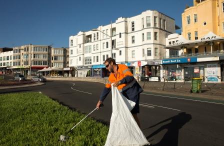 Public place cleansing on Campbell Parade, Bondi