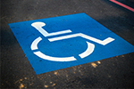 Disable sign on road