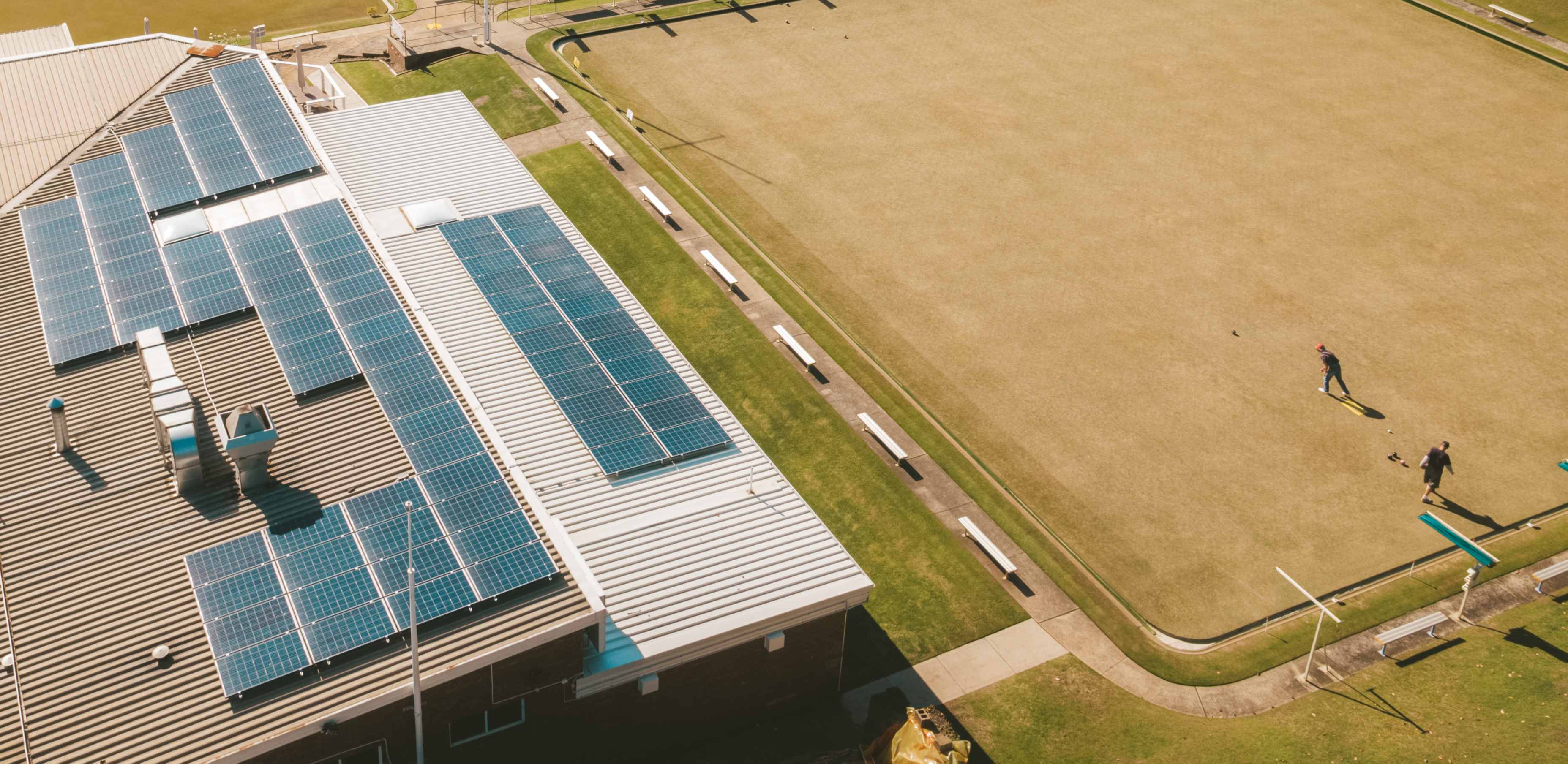 Solar Panels on building at Waverley Oval